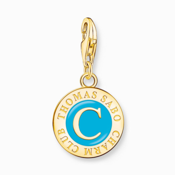 THOMAS SABO medál Member Charm turquoise Coin gold medál 2099-427-17 - Elegáns ékszer webáruház Budapest
