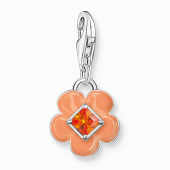 THOMAS SABO medálbűbáj Virág narancssárga kővel medál 2029-041-8 - Elegáns ékszer webáruház Budapest