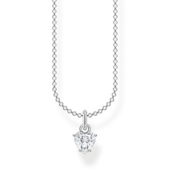 THOMAS SABO nyaklánc White stones heart nyaklánc SCKE150325 - Elegáns ékszer webáruház Budapest