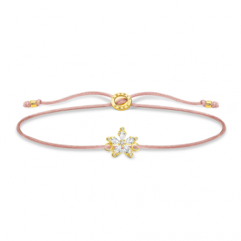 THOMAS SABO textil karkötő Flower white stones karkötő LS119-379-19-L20V - Elegáns ékszer webáruház Budapest