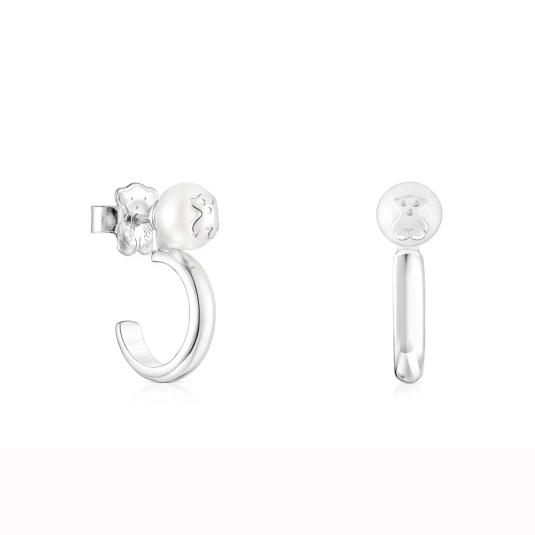 TOUS ezüst fülbevaló Icon Pearl fülbevaló 012573500 - Elegáns ékszer webáruház Budapest