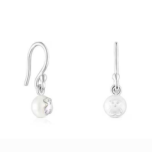 TOUS ezüst fülbevaló Icon Pearl fülbevaló 012573510 - Elegáns ékszer webáruház Budapest