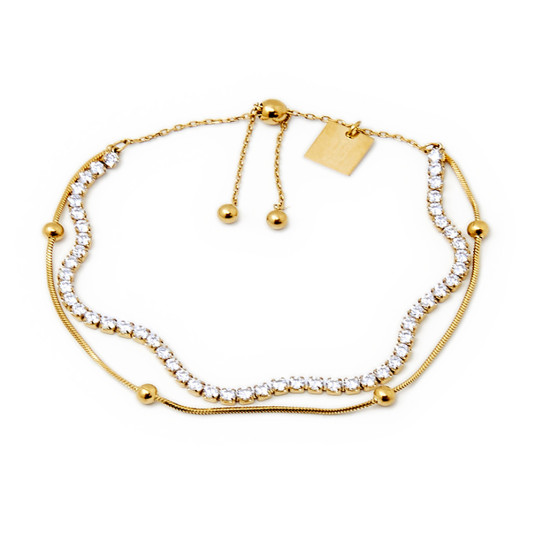 ZAG Osorno acél karkötő cirkóniákkal karkötő ZGSBX21564-01WHT - Elegáns ékszer webáruház Budapest
