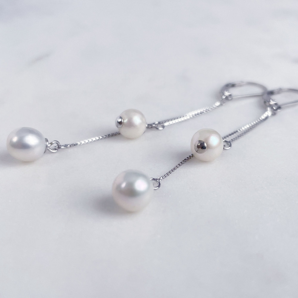 Pearls ezüst fülbevaló