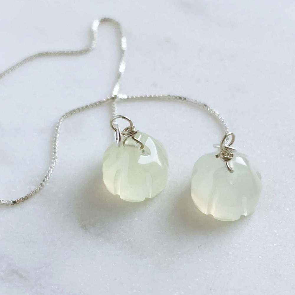 Jáde köves fülbevaló