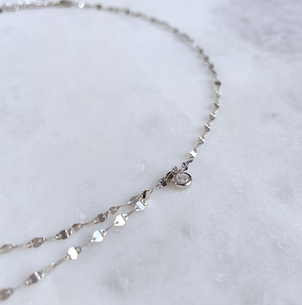 Kétsoros ezüst nyaklánc