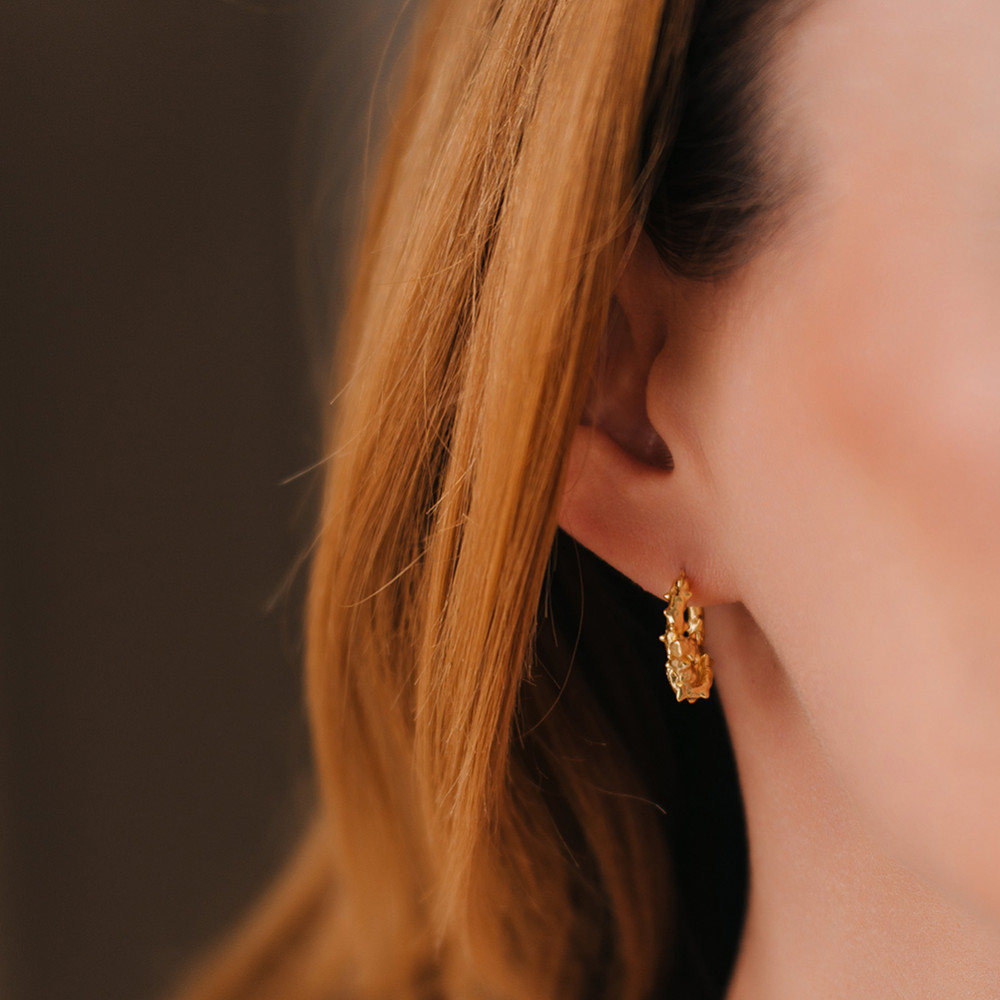 Aranyozott karika fülbevaló