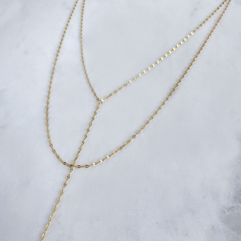 Aranyozott kétsoros nyaklánc