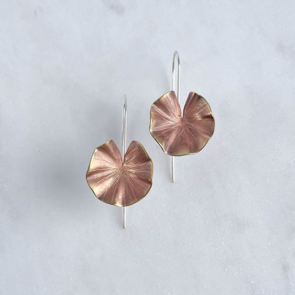 Levél motívumos fülbevaló