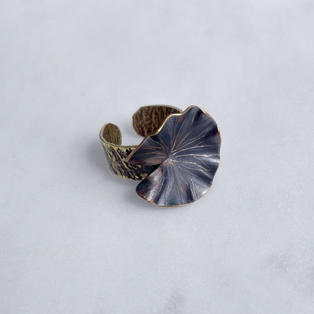 Antikolt tavirózsa gyűrű