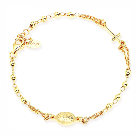 AMEN ezüst karkötő Rosary karkötő BROG3 - Elegáns ékszer webáruház Budapest