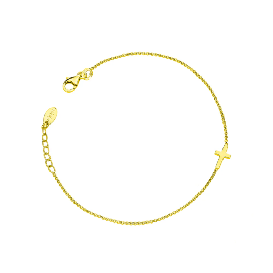 ÁMEN ezüst karkötő kereszttel karkötő BRCG - Elegáns ékszer webáruház Budapest