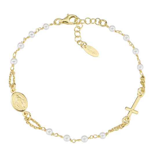 ÁMEN ezüst karkötő medalionnal és kereszttel karkötő BROGMA3 - Elegáns ékszer webáruház Budapest