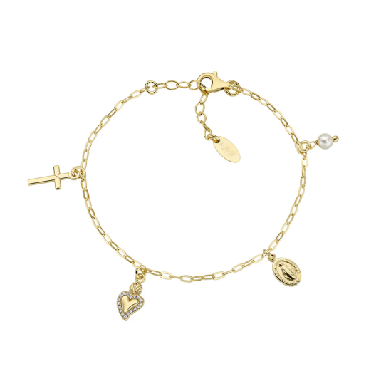 ÁMEN ezüst karkötő medálokkal karkötő BRMSCMGBZ1 - Elegáns ékszer webáruház Budapest