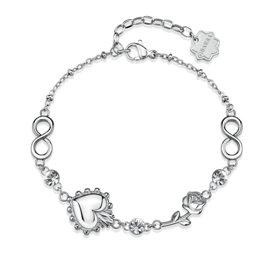 BROSWAY acél karkötő csakra szimbólumokkal karkötő BWBHKB281 - Elegáns ékszer webáruház Budapest