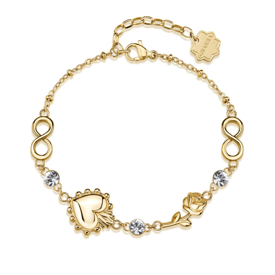 BROSWAY acél karkötő csakra szimbólumokkal karkötő BWBHKB282 - Elegáns ékszer webáruház Budapest