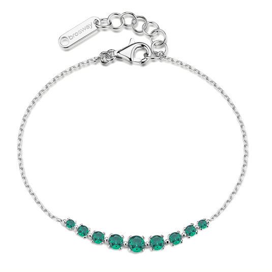 BROSWAY ezüst karkötő Fancy Life Green karkötő BWFLG132 - Elegáns ékszer webáruház Budapest