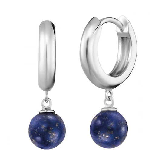 ENGELSRUFER fülbevaló kék lazurittal fülbevaló ERE-LP-CR - Elegáns ékszer webáruház Budapest