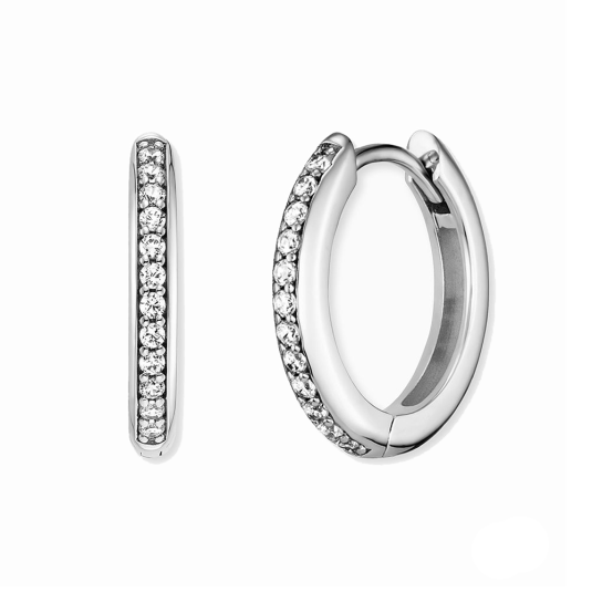 ENGELSRUFER fülbevaló körök cirkóniával fülbevaló ERE-LOLA-ZI-CR16 - Elegáns ékszer webáruház Budapest