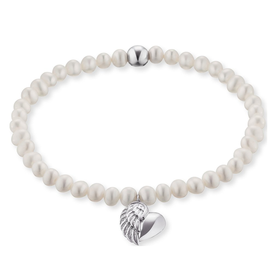 ENGELSRUFER gyöngy karkötő szárnyas szívvel karkötő ERB-HEARTWINGPE - Elegáns ékszer webáruház Budapest