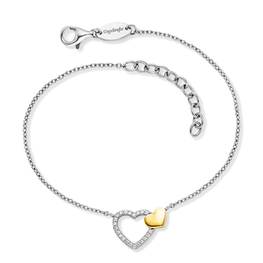 ENGELSRUFER karkötő összekapcsolt szívek karkötő ERB-HEARTBEAT-ZI-BIG - Elegáns ékszer webáruház Budapest