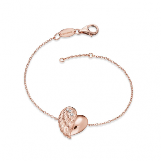 ENGELSRUFER szívkarkötő angyalszárnyas karkötő ERB-LILHW-R - Elegáns ékszer webáruház Budapest