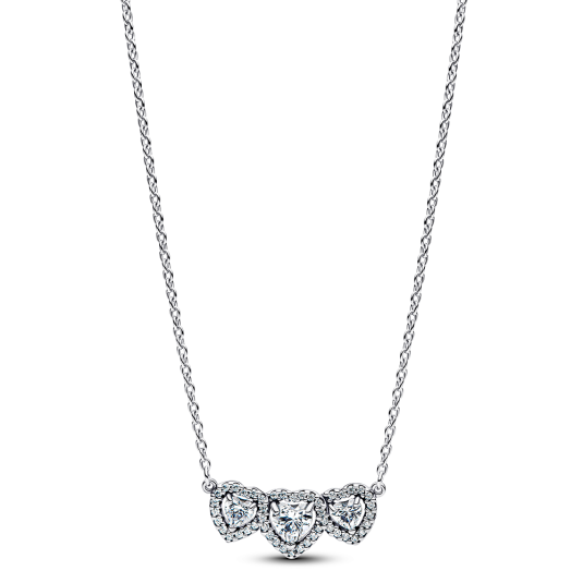 PANDORA Csillogó Hármas Szívek Nyaklánc nyaklánc 394412C01 - Elegáns ékszer webáruház Budapest