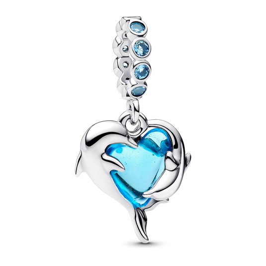 PANDORA Delfinek szívvel függő charm - Elegáns ékszer webáruház Budapest