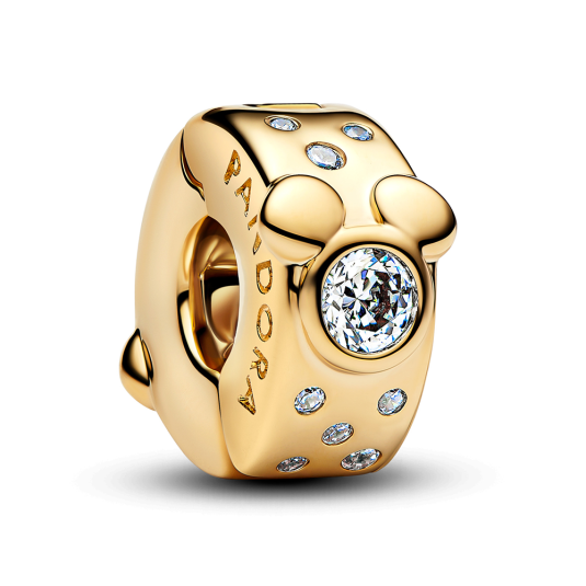 PANDORA Disney aranyozott Minnie és Mickey klip charm - Elegáns ékszer webáruház Budapest