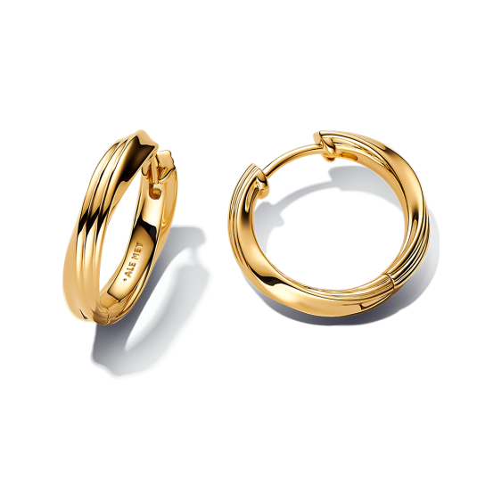 PANDORA ESSENCE aranyozott csavart karika fülbevaló fülbevaló 263878C00 - Elegáns ékszer webáruház Budapest