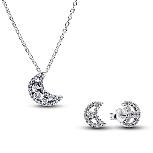 PANDORA Hold nyaklánc és fülbevaló szett szett 394259C01-50+294257C01 - Elegáns ékszer webáruház Budapest