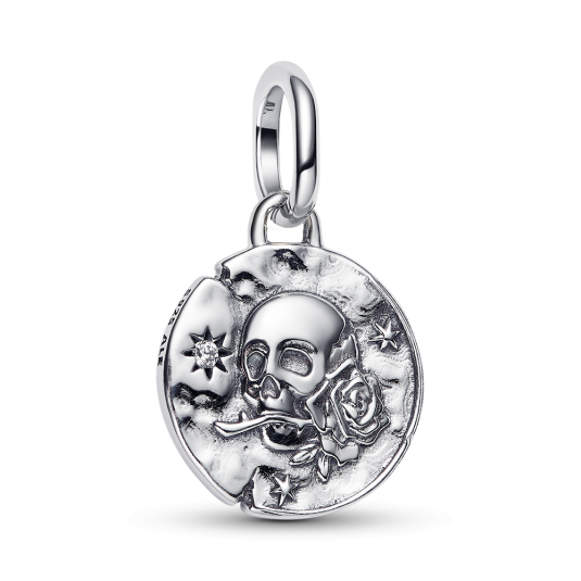 PANDORA ME Koponya rózsával medál medál 794089C01 - Elegáns ékszer webáruház Budapest