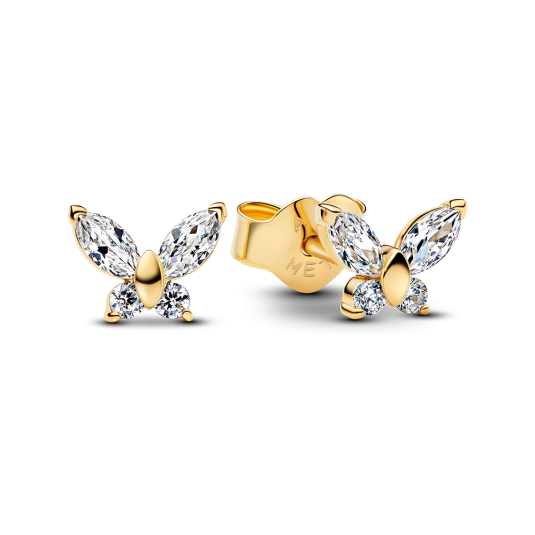 PANDORA Pillangó aranyozott fülbevaló fülbevaló 264264C01 - Elegáns ékszer webáruház Budapest
