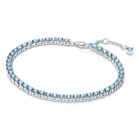 PANDORA Szikrázó világoskék tenisz karkötő karkötő 591469C03 - Elegáns ékszer webáruház Budapest