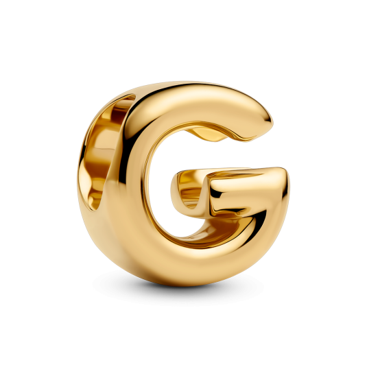 PANDORA aranyozott G betű charm - Elegáns ékszer webáruház Budapest