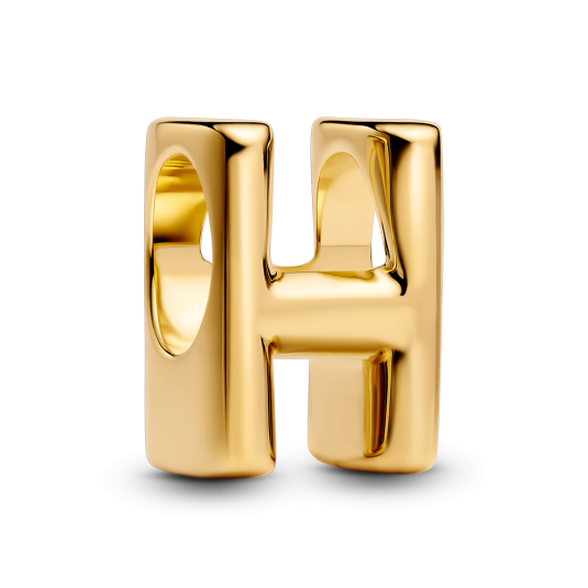 PANDORA aranyozott H betű charm - Elegáns ékszer webáruház Budapest
