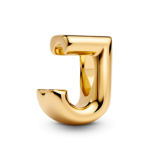 PANDORA aranyozott J betű charm - Elegáns ékszer webáruház Budapest