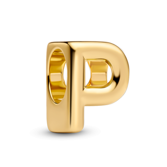 PANDORA aranyozott P betű charm - Elegáns ékszer webáruház Budapest