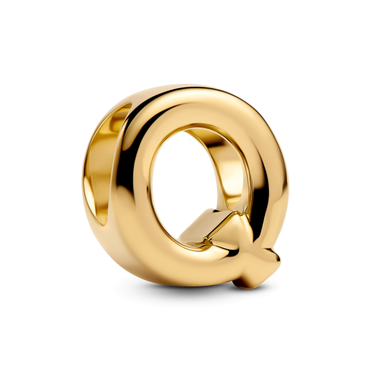 PANDORA aranyozott Q betű charm - Elegáns ékszer webáruház Budapest