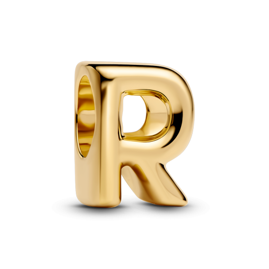 PANDORA aranyozott R betű charm - Elegáns ékszer webáruház Budapest