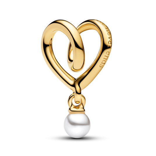 PANDORA aranyozott Szív charm - Elegáns ékszer webáruház Budapest