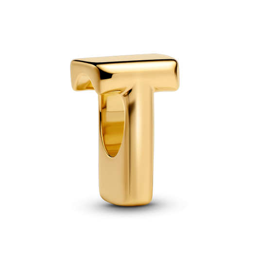 PANDORA aranyozott T betű charm - Elegáns ékszer webáruház Budapest