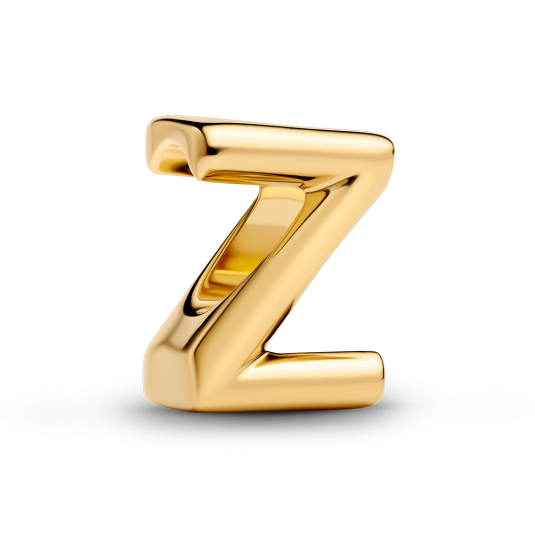 PANDORA aranyozott Z betű charm - Elegáns ékszer webáruház Budapest