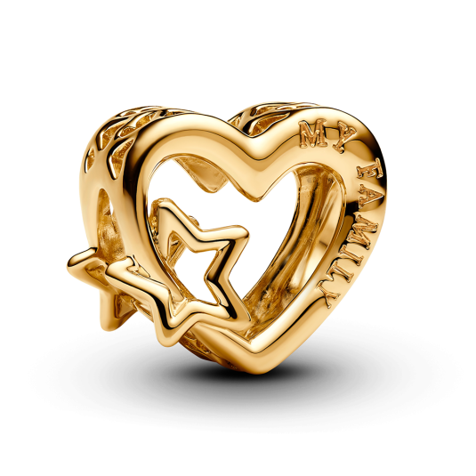 PANDORA aranyozott gyöngy A család szíve - Elegáns ékszer webáruház Budapest