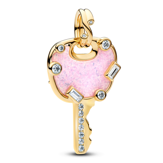 PANDORA aranyozott gyöngy Kulcs LOVE felirattal - Elegáns ékszer webáruház Budapest