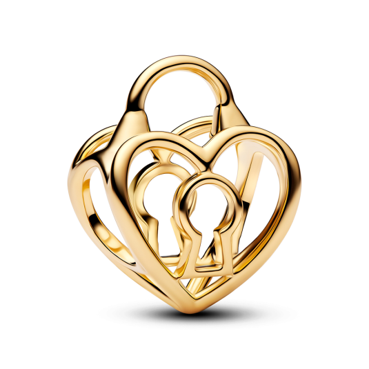 PANDORA aranyozott gyöngy Szív alakú zár - Elegáns ékszer webáruház Budapest