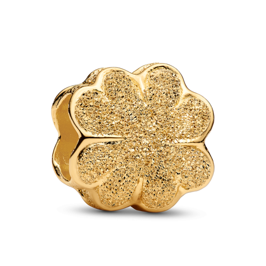 PANDORA aranyozott mini Négylevelű lóhere charm - Elegáns ékszer webáruház Budapest