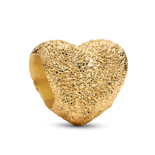 PANDORA aranyozott mini Szív charm - Elegáns ékszer webáruház Budapest