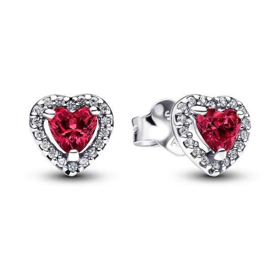 PANDORA fülbevaló Kiálló piros szívek fülbevaló 298427C04 - Elegáns ékszer webáruház Budapest