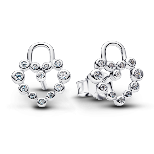 PANDORA fülbevaló Szív alakú zár fülbevaló 294419C01 - Elegáns ékszer webáruház Budapest